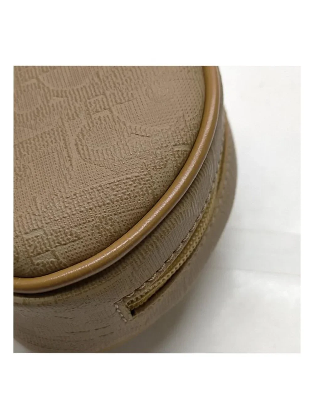Authentic Christian Dior Trotter Canvas Cosmetic Pouch Beige Zip Makeup Case Vin